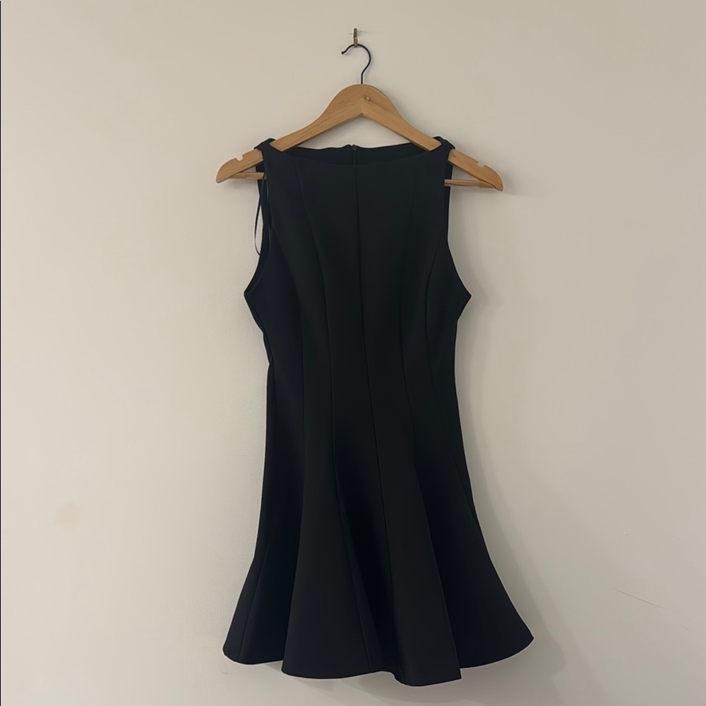 Zara Black Fit-and-Flare Mini Dress